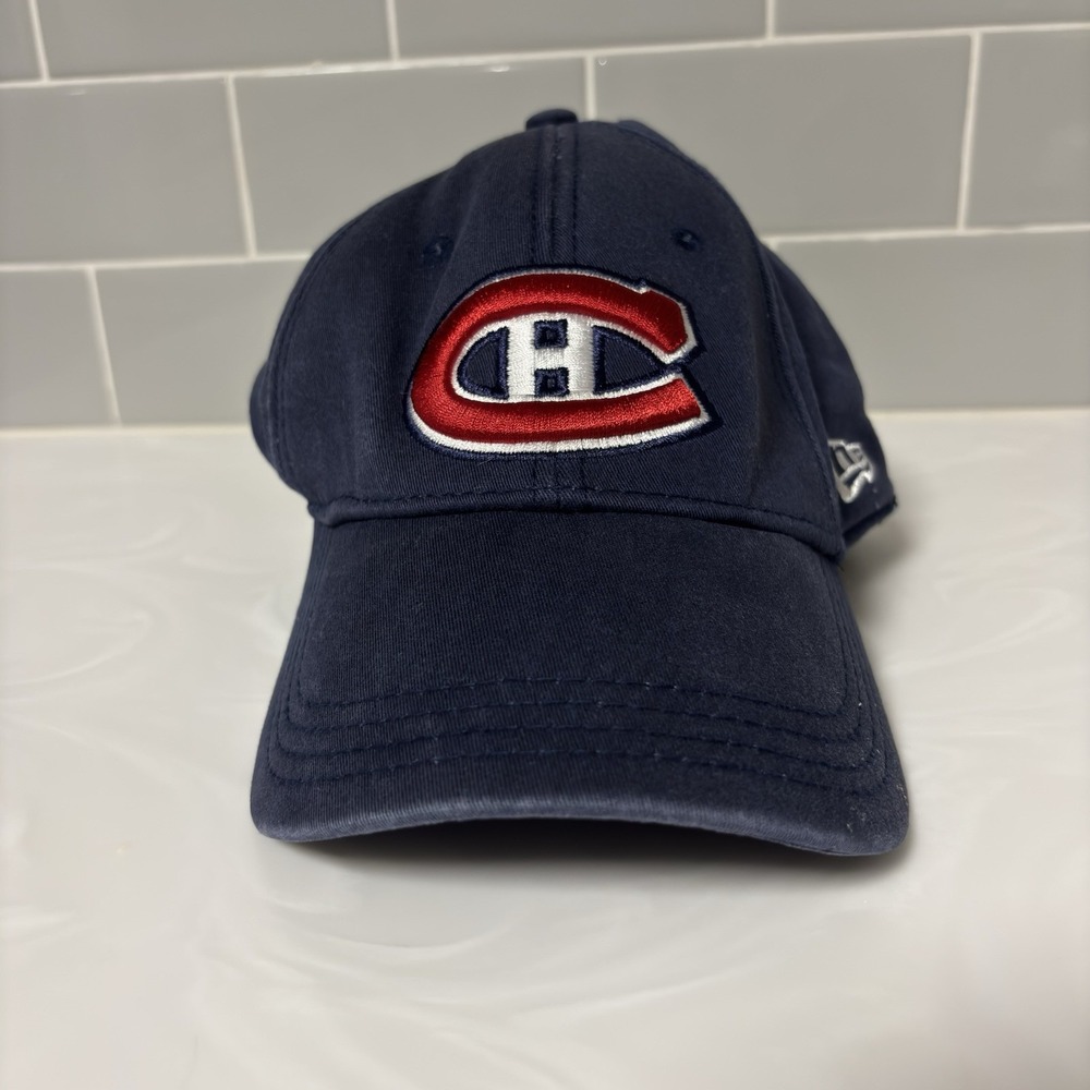 New Era Fits Montreal Canadiens Fitted Hat Baseball Cap NHL Small/Med Blue Red